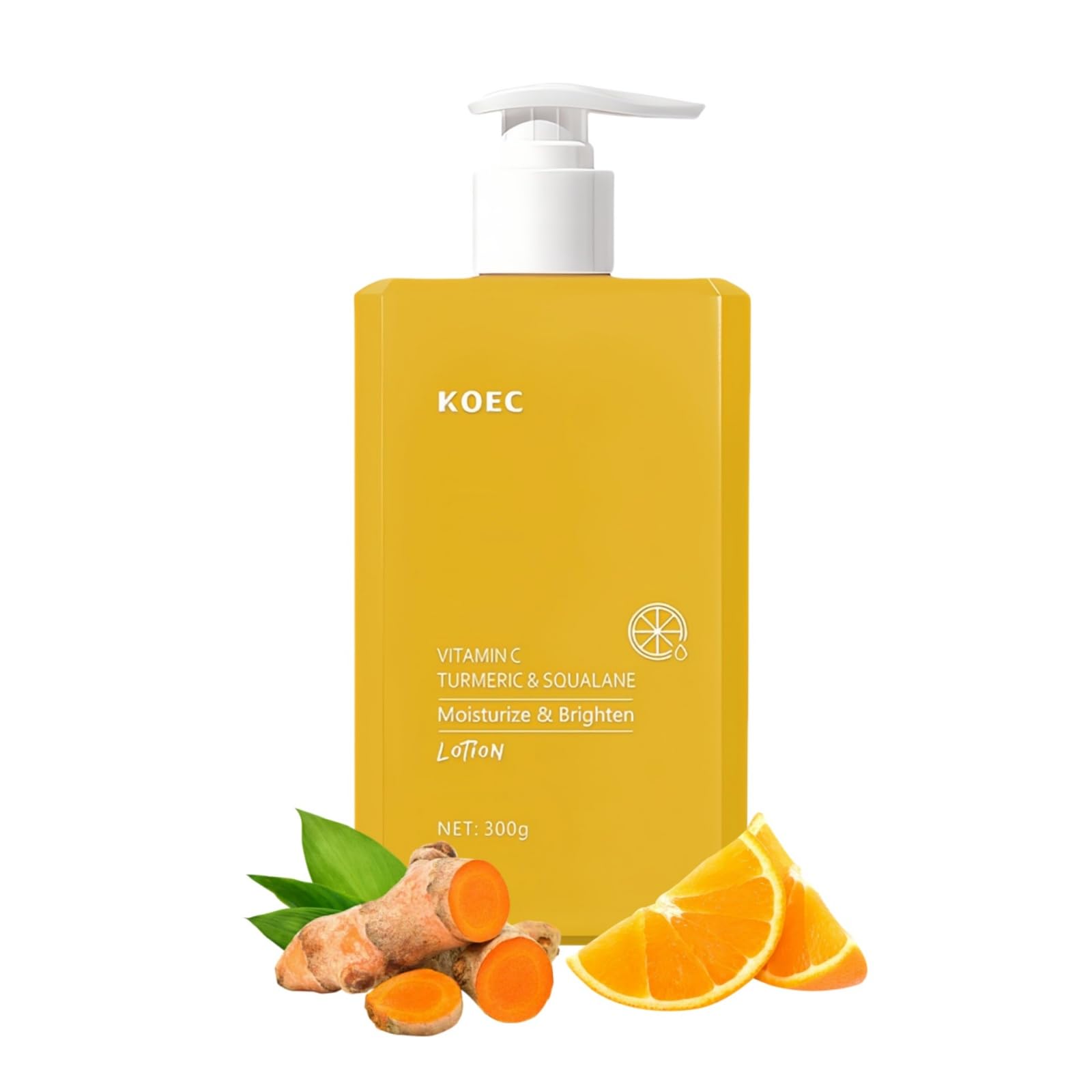 Turmeric & Vitamin C Body Lotion - 300ml Firming & Moisturizing Cream for Glowing Skin | 24-Hour Hydration, Non-Sticky Formula | Perfect for Daily Skincare Routine & Post-Workout Recovery