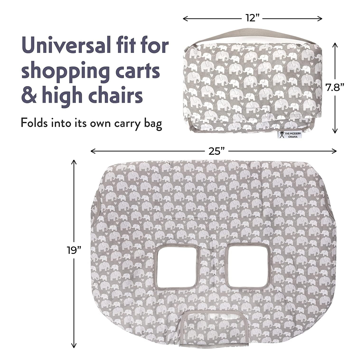 Baby Shopping Cart Cover - Soft, Adjustable, and Machine Washable for Safe and Comfortable Grocery Trips