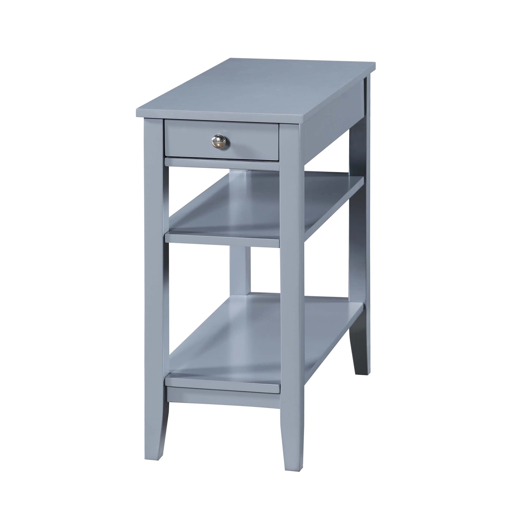 Ergode American Heritage 1-Drawer Chairside End Table with Storage Shelves - Perfect for Living Room, Bedroom, or Office Side Table
