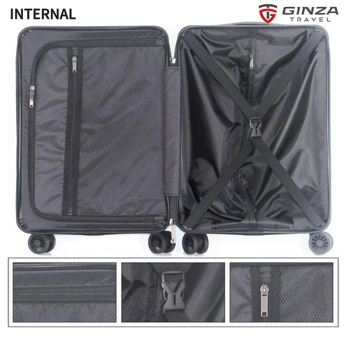 Ginza Travel Hardside Spinner Luggage 2-Piece Set (20/28 Inch) - Lightweight Durable Suitcase for International Flights & Business Trips