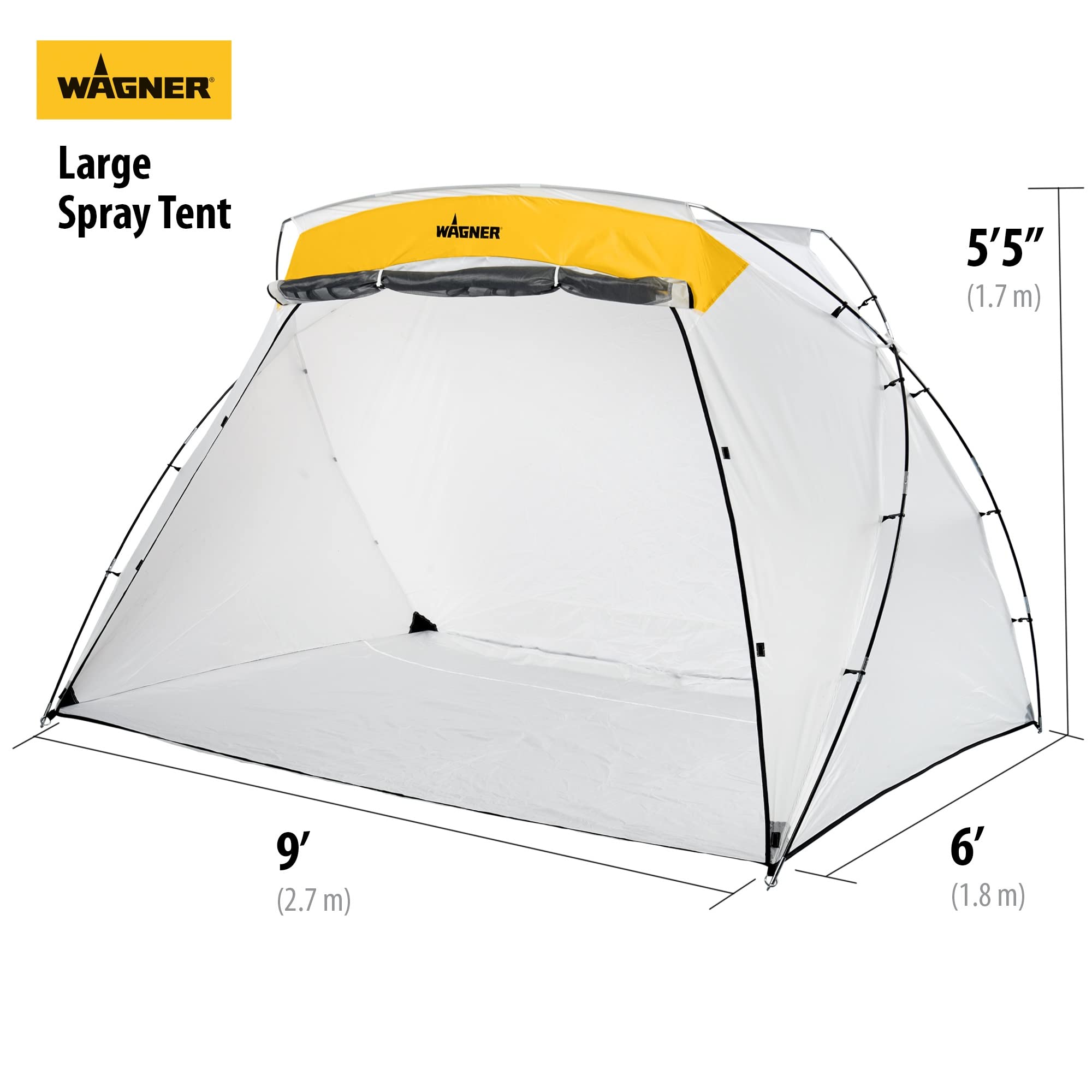 HomeRight C800971.A Super Finish Max HVLP Paint Sprayer & Wagner C900038.M Large Spray Shelter with Built-in Floor - Portable Paint Booth for DIY Projects, Furniture Refinishing, and Automotive Painting