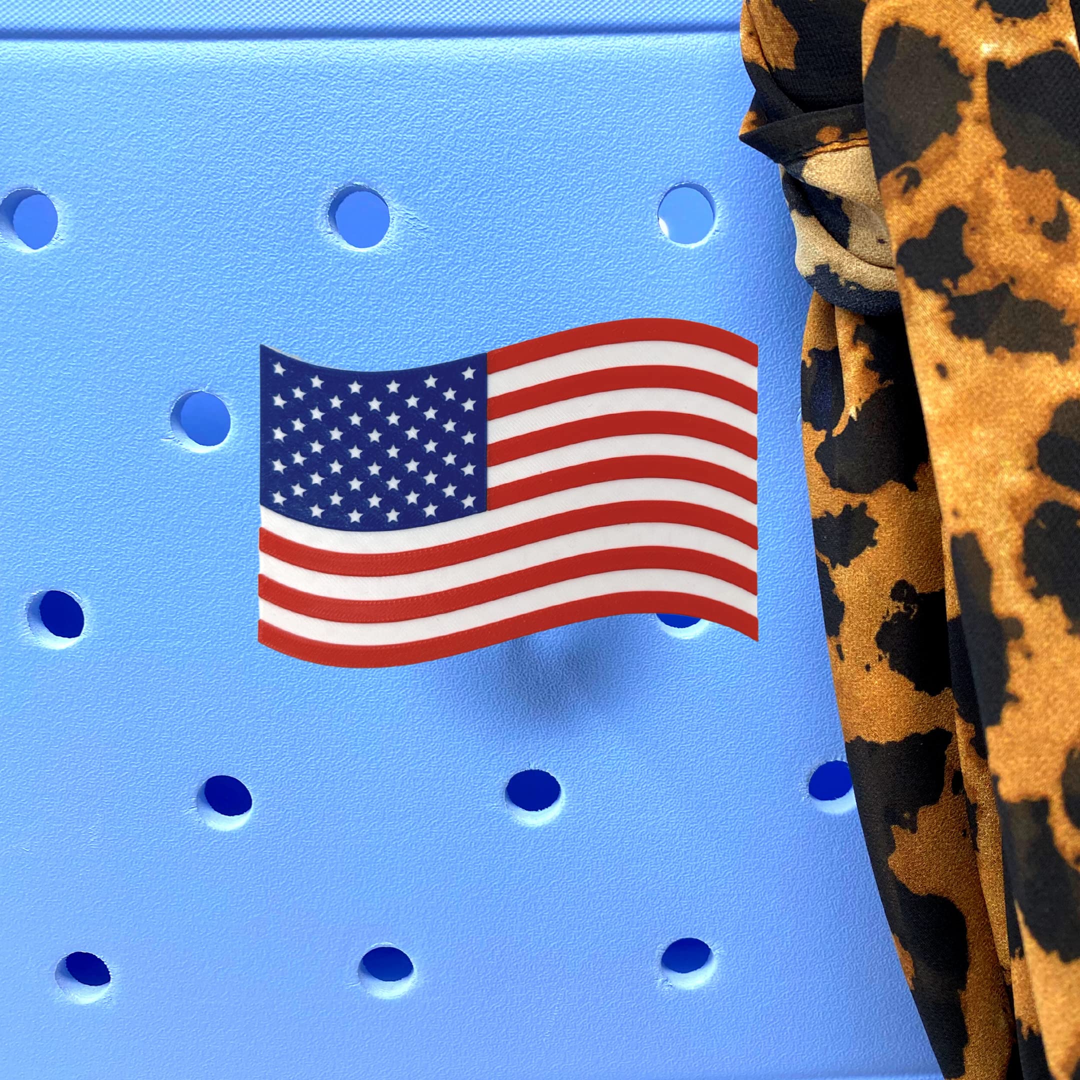 Patriotic USA Flag Charms - Decorative Bag Charms for Bogg Bags, Simply Southern & More - Show Your American Pride | Perfect for Tote Bags, Keychains & Backpacks