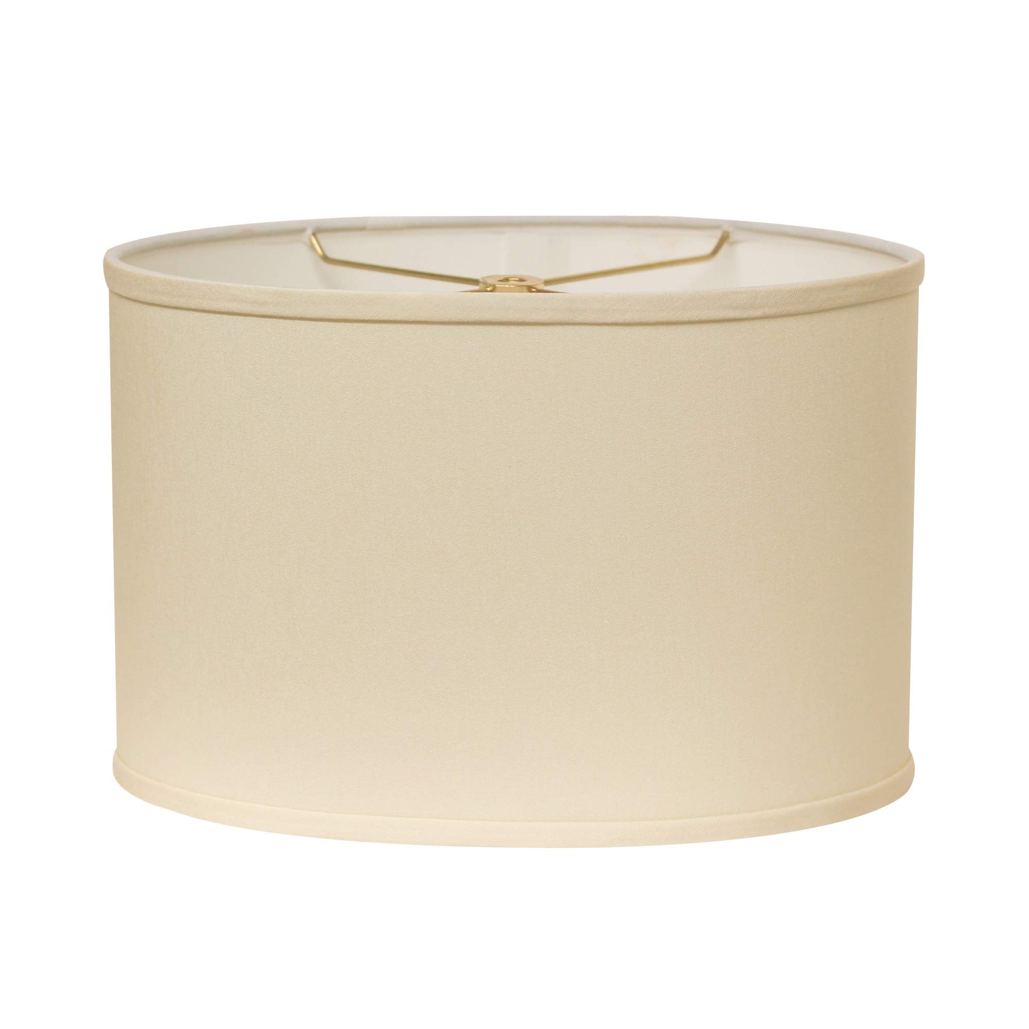 Vintage Oval Hardback Lampshade with Washer Fitter - Eggshell Finish Cloth & Wire Design for Table Lamps, Floor Lamps & Bedside Lighting - Classic Retro Home Decor