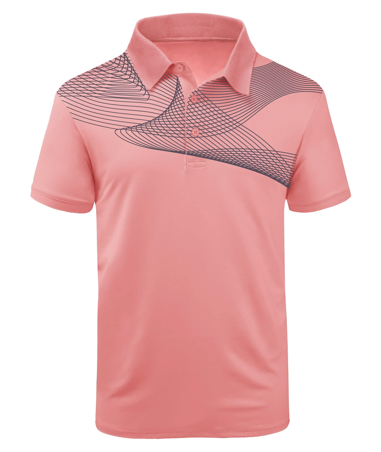 SWISSWELL Men's Moisture Wicking Polo Shirts - Breathable Mesh Tennis & Sports T-Shirt for Golf, Running, Gym Workouts