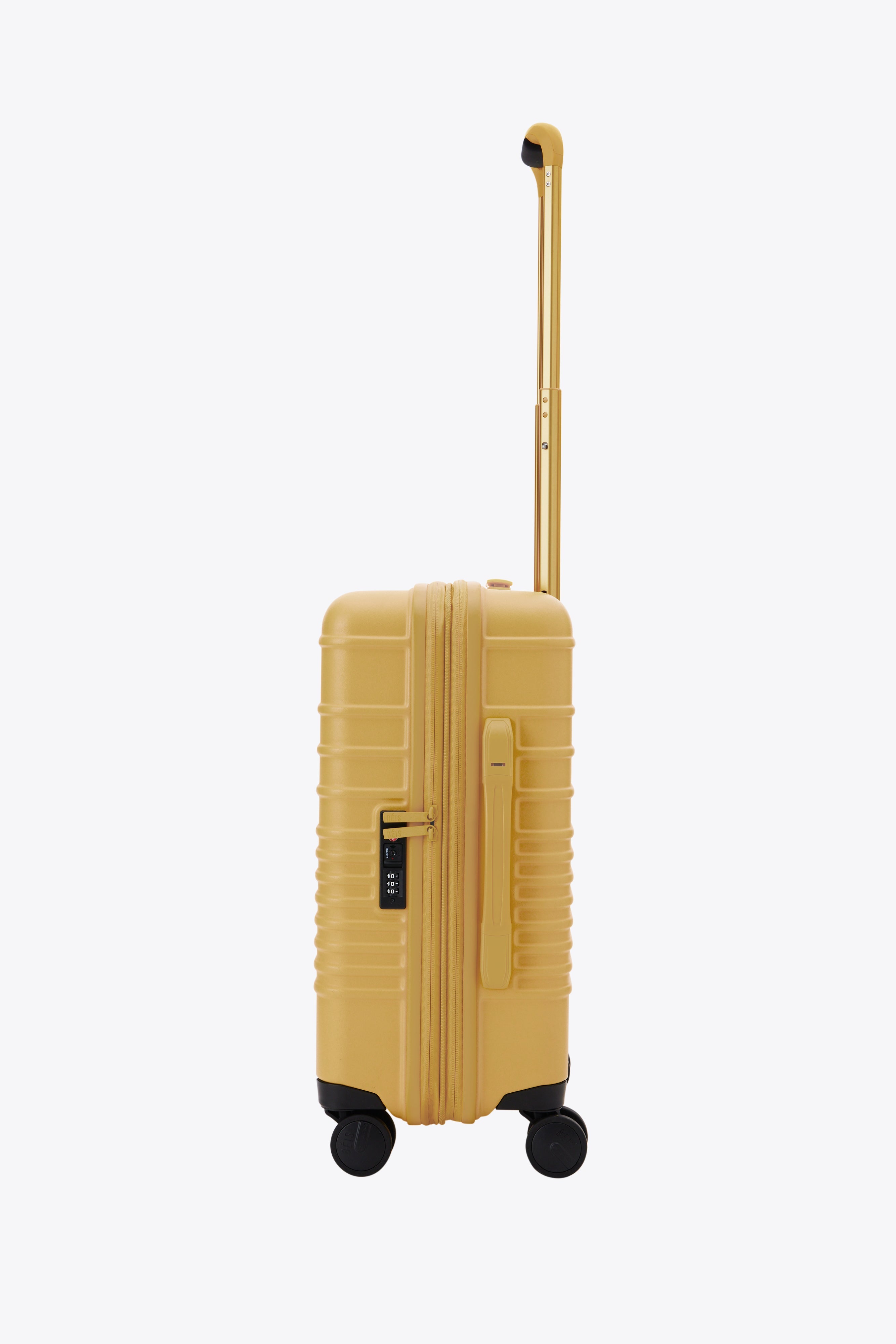 Honey-Colored Carry-On Luggage with Spinner Wheels - Perfect for Air Travel & Weekend Getaways