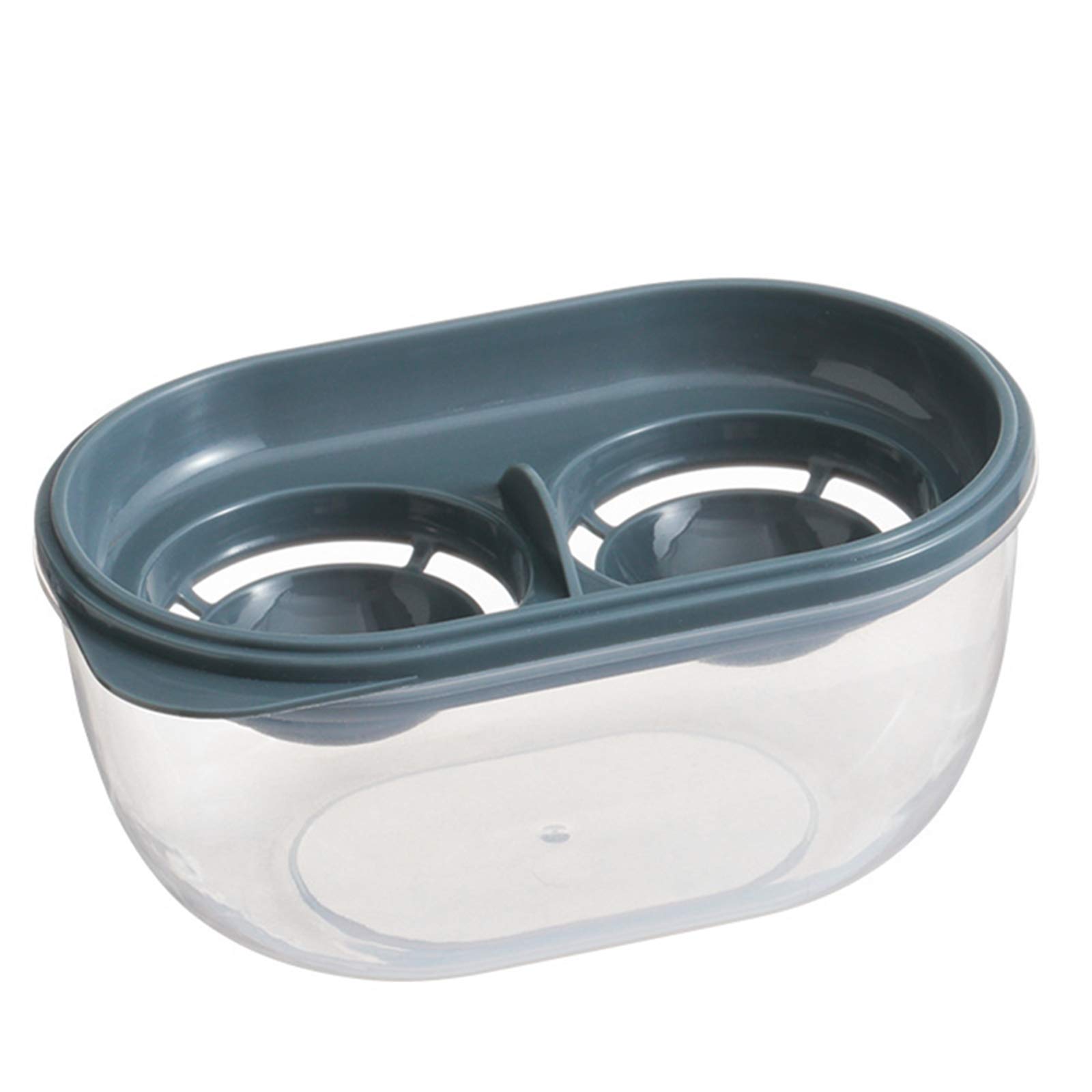 Premium Egg Separator with Storage Bowl - Food Grade Plastic Egg White & Yolk Separator, Egg Divider Extractor & Filter Sieve (Blue) - Perfect for Baking, Cooking & Meal Prep