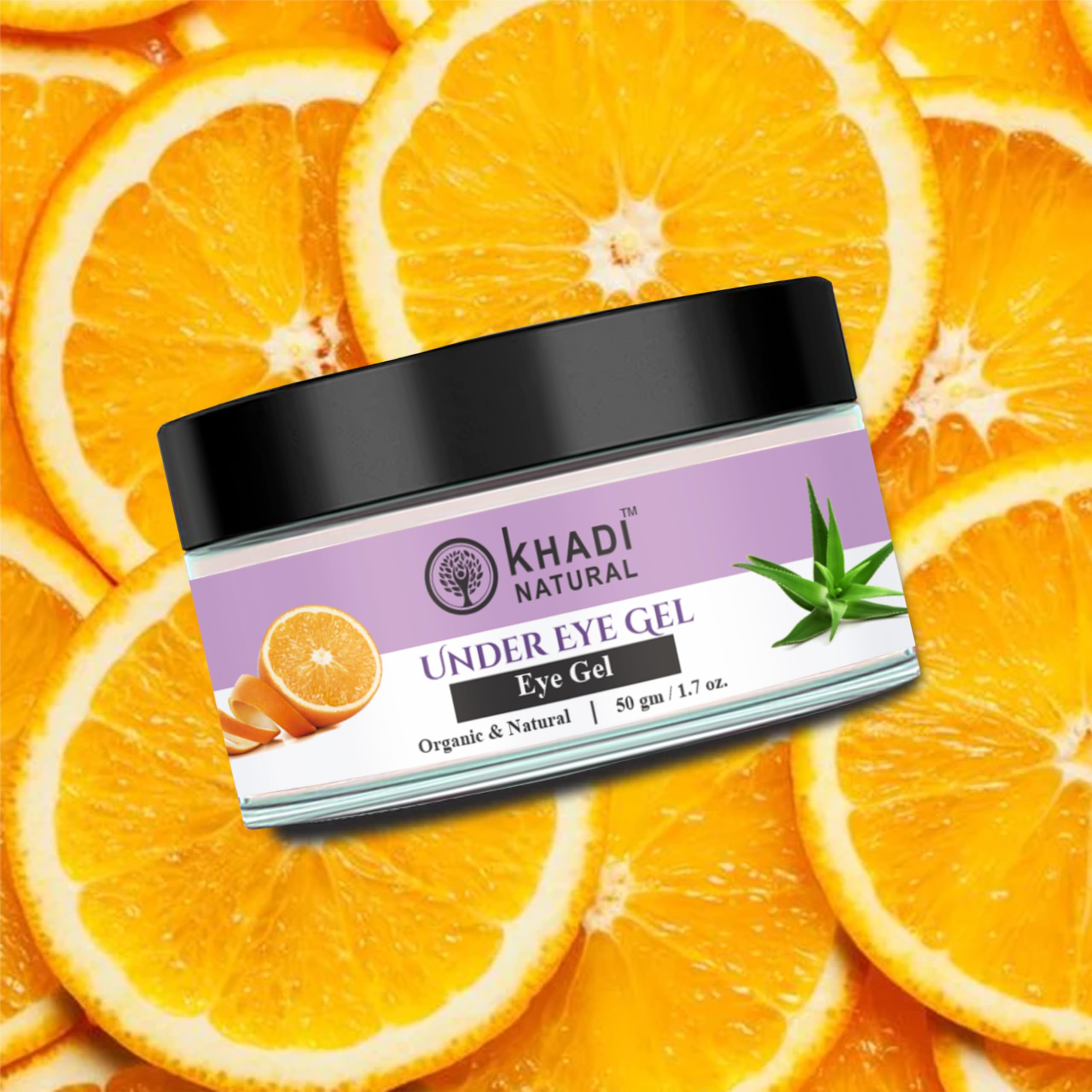 KHADI NATURAL Under Eye Gel, 50g - Cooling & Revitalizing Dark Circle Treatment for Puffy Eyes | Reduces Bags & Brightens Skin | Perfect for Morning Routine & Travel Skincare