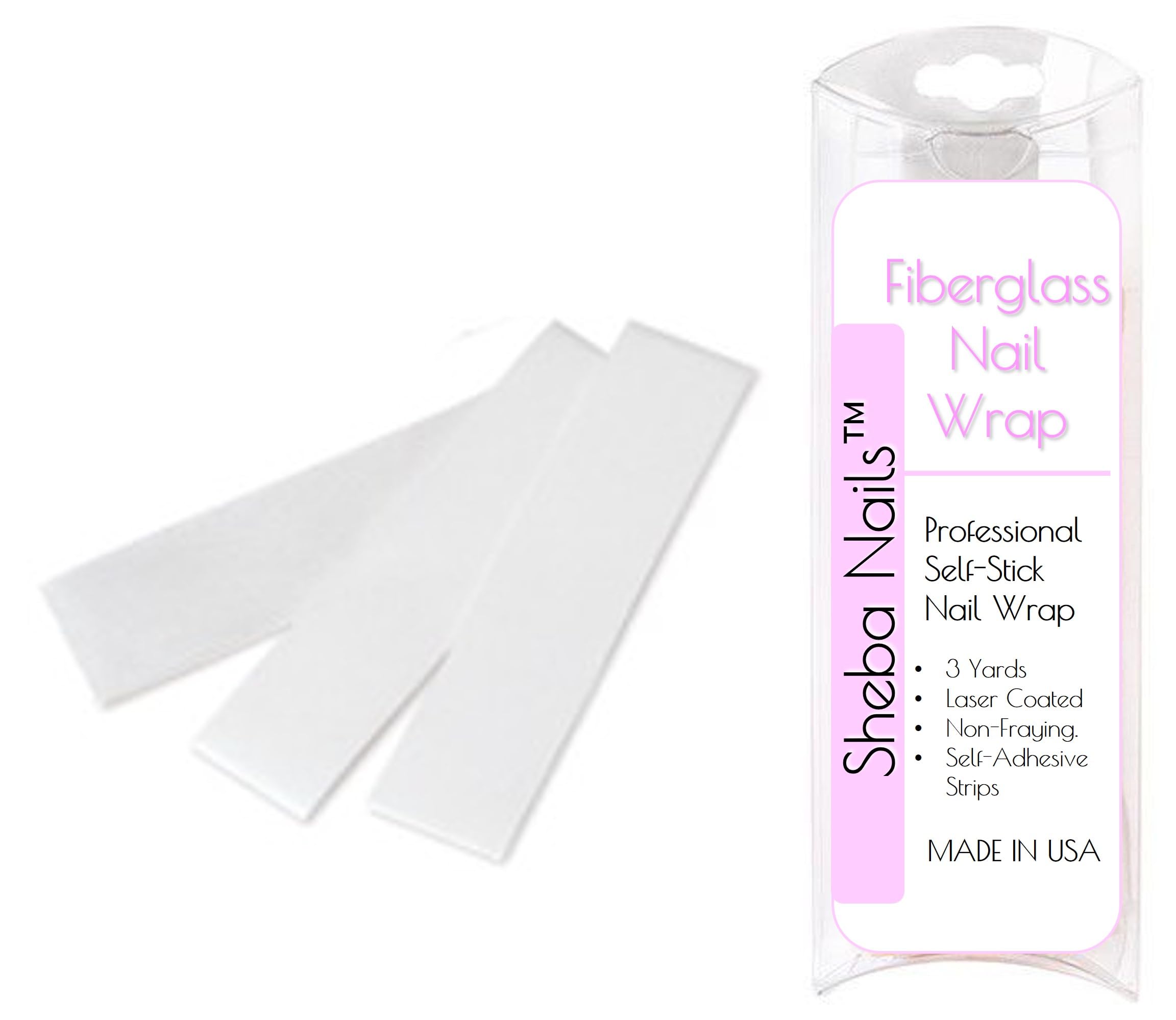 Sheba Nails Fiberglass Nail Wrap Self-Adhesive Strips 3 Yards - Natural Nail Repair Bandage for Weak & Thin Nails - Strengthening Nail Treatment - DIY Manicure & Nail Care - Perfect for Home, Salon, and Travel Use