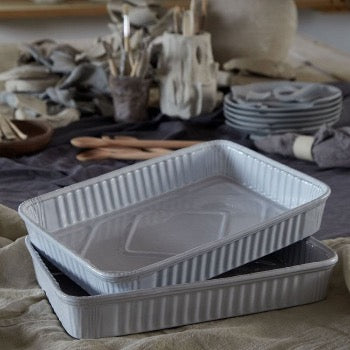 Eco-Friendly Rectangular Ceramic Baking Dish for Oven - Perfect for Casseroles, Lasagna & Holiday Meals | Festa Ecogres Bakeware