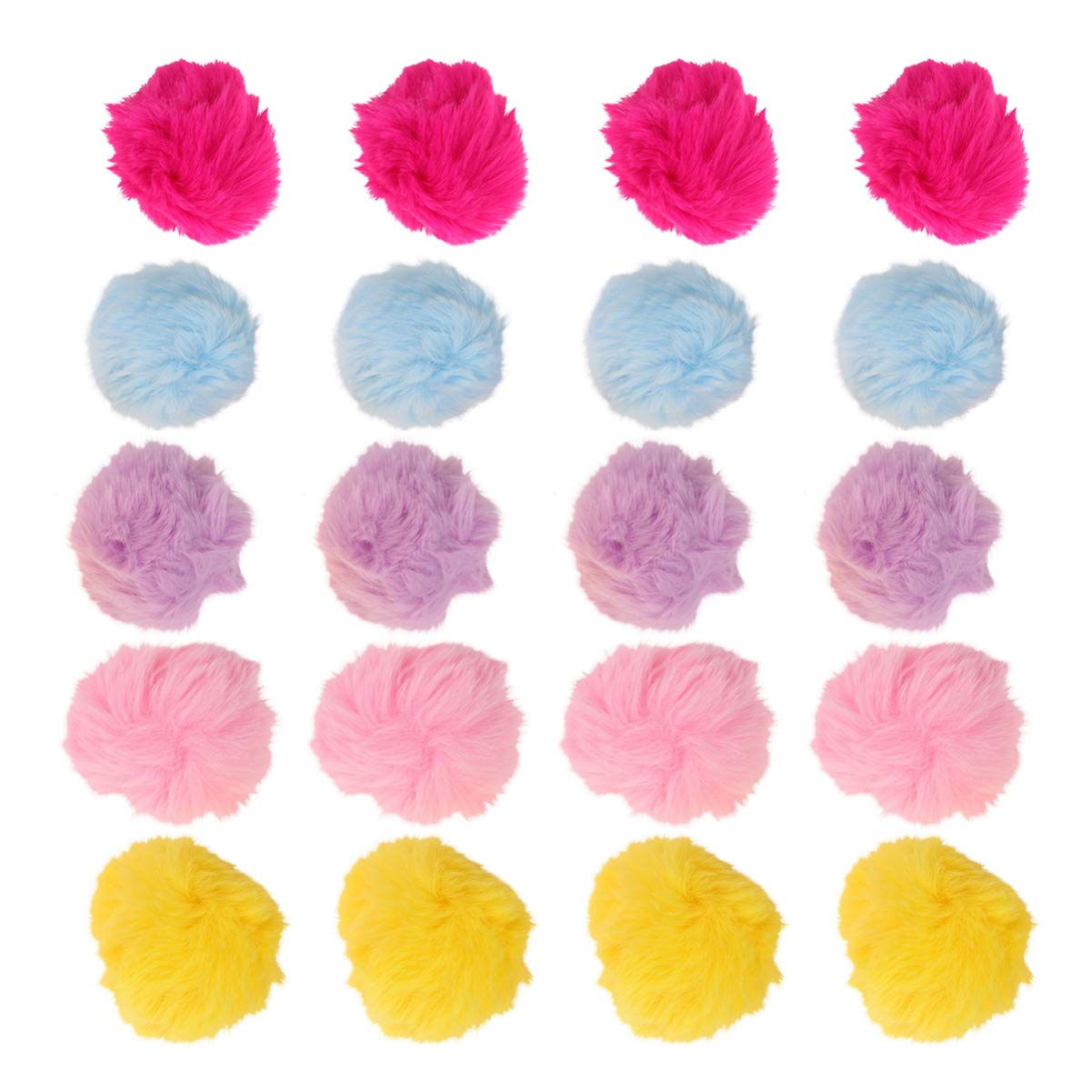 HEALLILY 50pcs Colorful Pompom Ball Charms - Soft Plush Pendants for DIY Crafts, Hat & Clothing Decoration | Perfect for Scrapbooking, Gift Wrapping & Home Decor Accessories