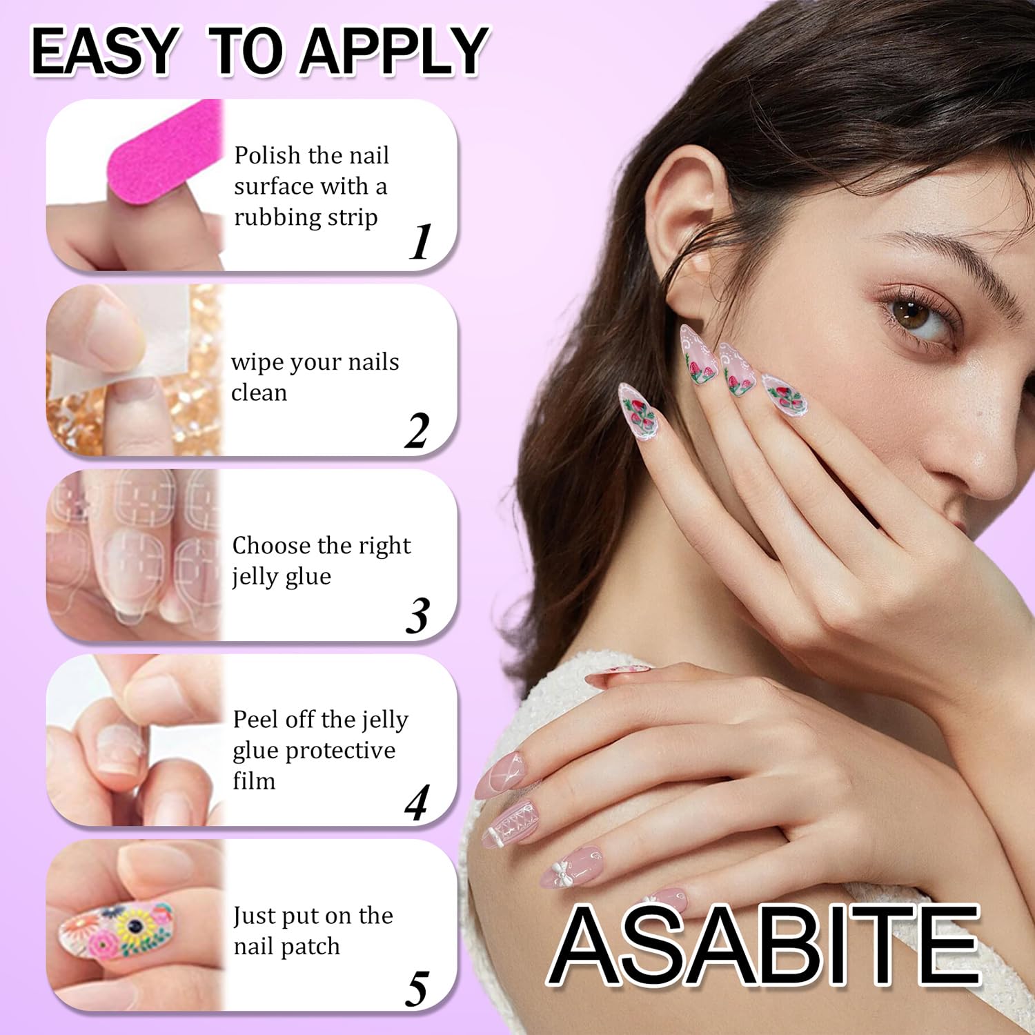 24 Pcs Valentine’s Day Press on Nails - Medium Length Square Fake Nails with Red Heart & Rhinestone Design, Includes Glue | Acrylic False Nails for Women | Perfect for Date Night, Parties & Holiday Gifts