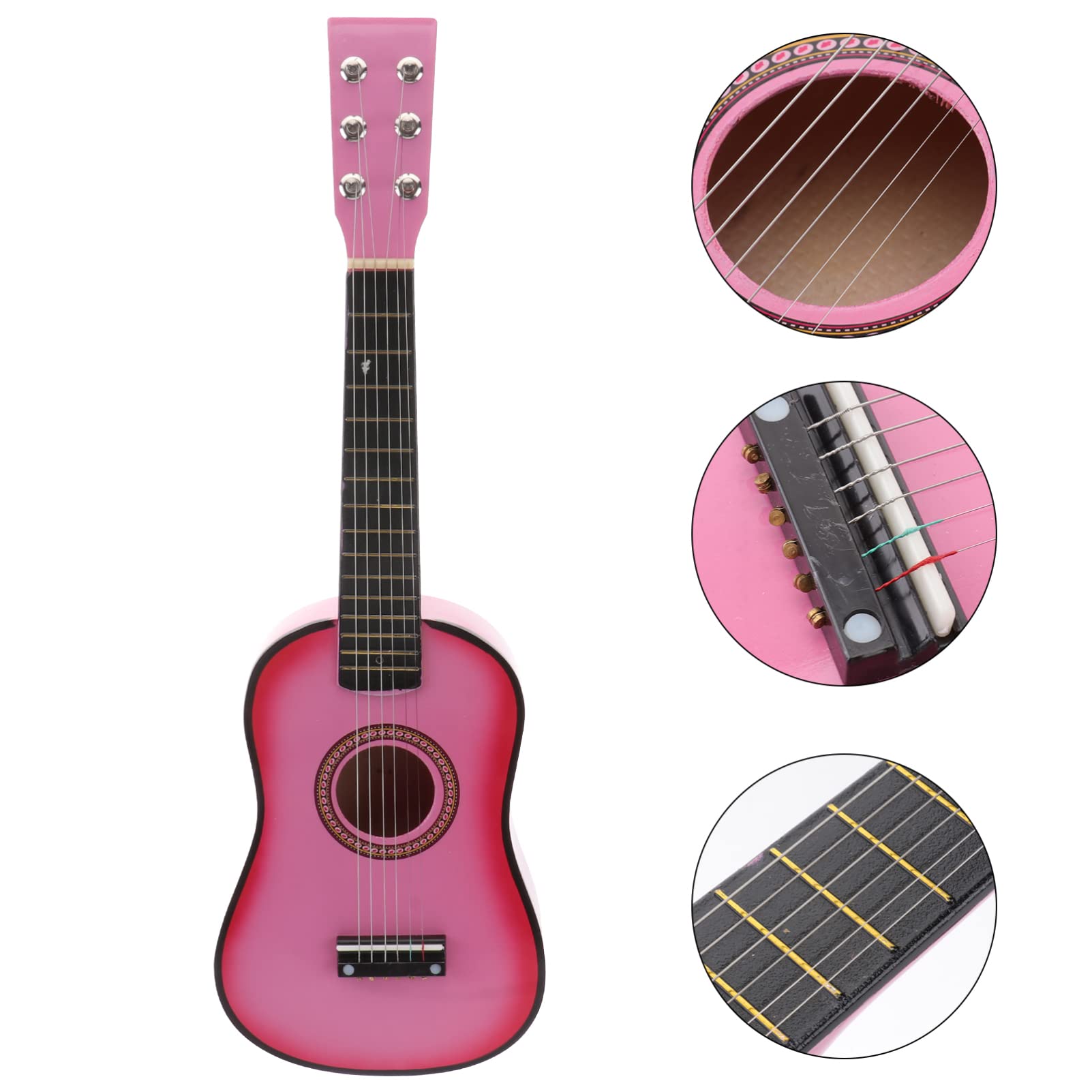 Kisangel 23 Inch Kids Beginner Acoustic Guitar - 6 String Vintage Style Wooden Guitar for Children | Perfect for Music Lessons, Birthday Gifts & Home Practice