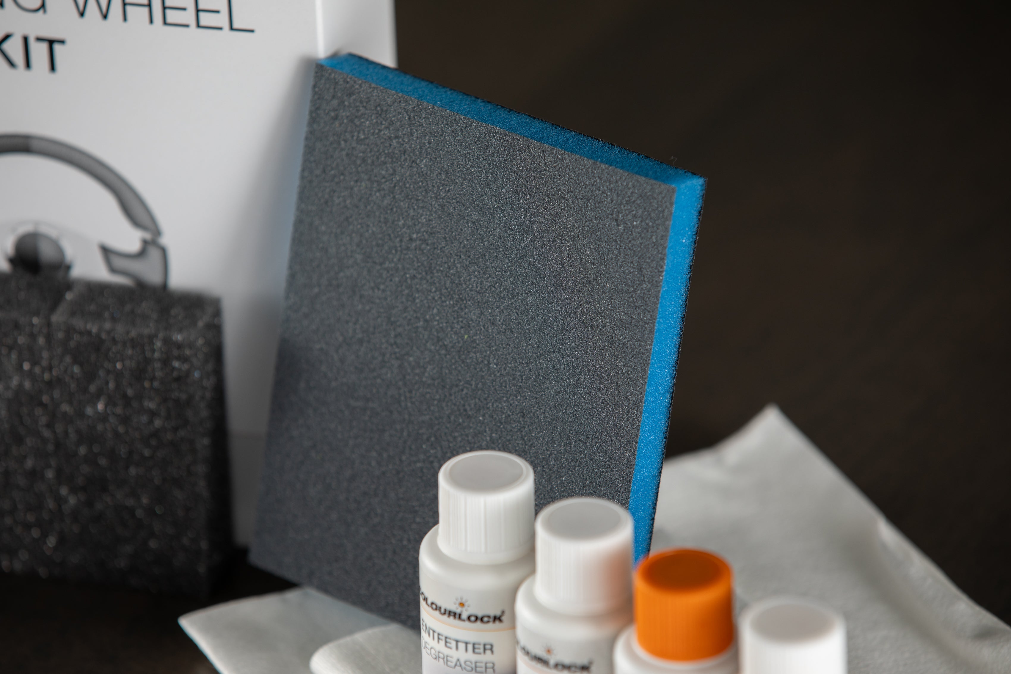 Colourlock Premium Leather Steering Wheel Repair Kit - Restore & Protect Car Interior - Perfect for DIY Auto Detailing & Leather Care