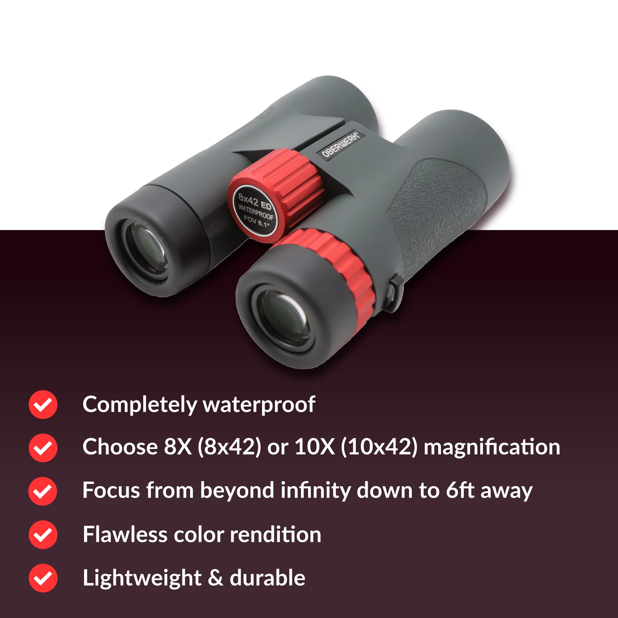 8x42 Sport ED Binoculars for Adults - Professional HD Optics for Hiking, Bird Watching & Outdoor Adventures - Lightweight & Durable for Travel, Hunting & Wildlife Observation