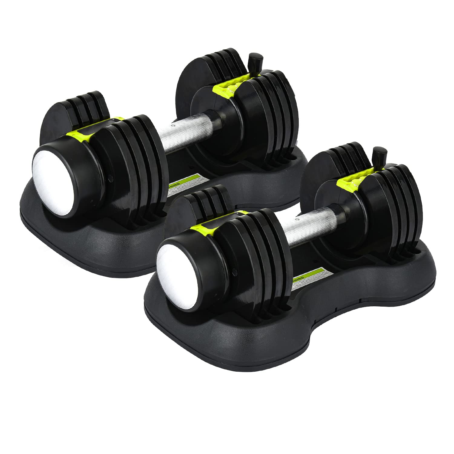 Adjustable 25 lb Dumbbell Set with Anti-Slip Metal Handle - Quick Weight Change for Home Gym, Strength Training & Fitness Workouts
