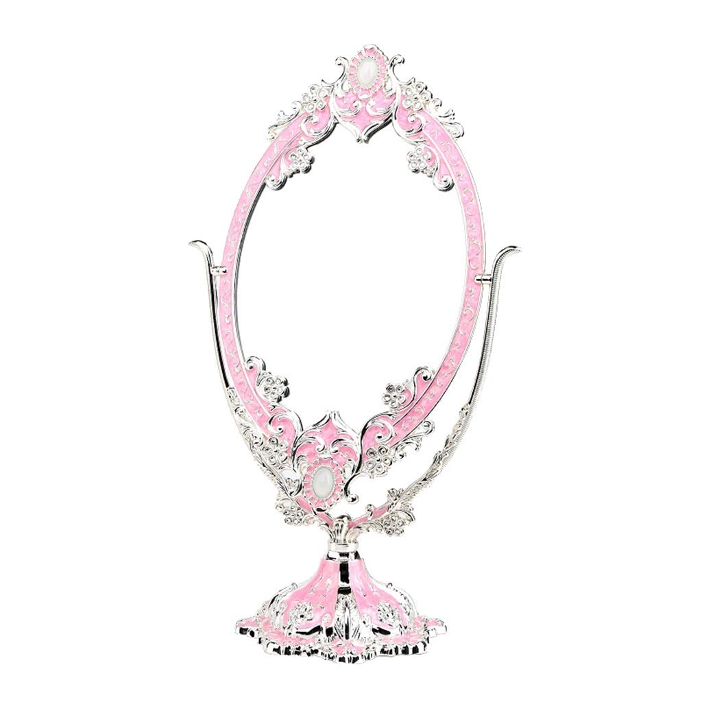 Pink Compact Travel Makeup Mirror with 360° Rotation - Portable Vanity Mirror for Shaving, Makeup Application & Travel - Perfect for Home, Hotel & On-the-Go Beauty Routine