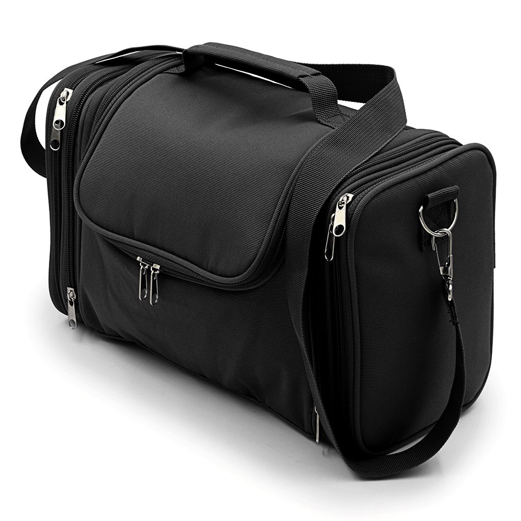 IGNPION Large Hanging Toiletry Bag - Waterproof Travel Makeup Organizer with Multiple Pockets for Business Travel, Vacation & Home Storage (Black) | Perfect for Cosmetics, Toiletries & Travel Essentials Organization