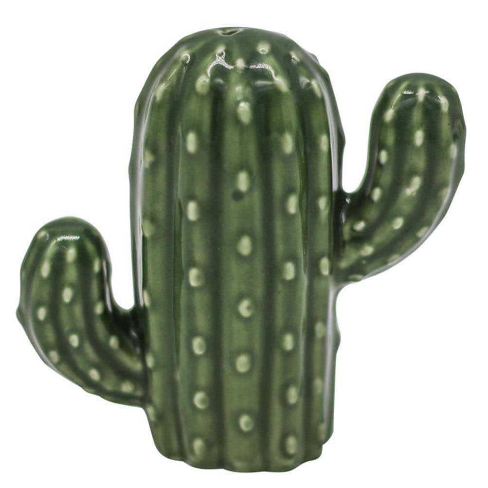 Farmhouse Ceramic Cactus Toothpick Holder - Decorative Kitchen Countertop Organizer for Toothpicks | Perfect for Farmhouse, Cottagecore & Boho Style Kitchens