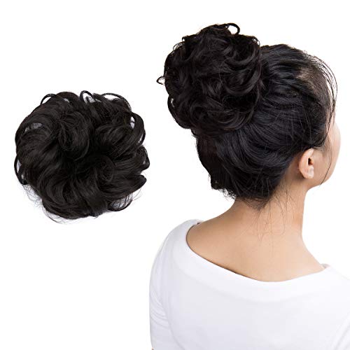 Messy Bun Hair Extension for Curly Hair - Clip-in Updo Hairpiece for Women | Perfect for Weddings, Parties & Everyday Styling