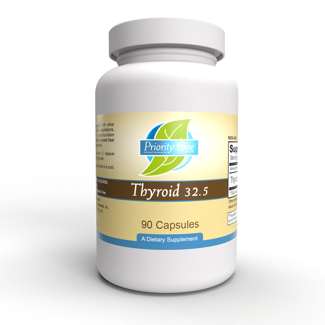 Thyroid Glandular Support Supplement 32.5mg, 65mg, 130mg - Natural Thyroid Health Support for Energy & Metabolism - Perfect for Thyroid Wellness & Hormone Balance