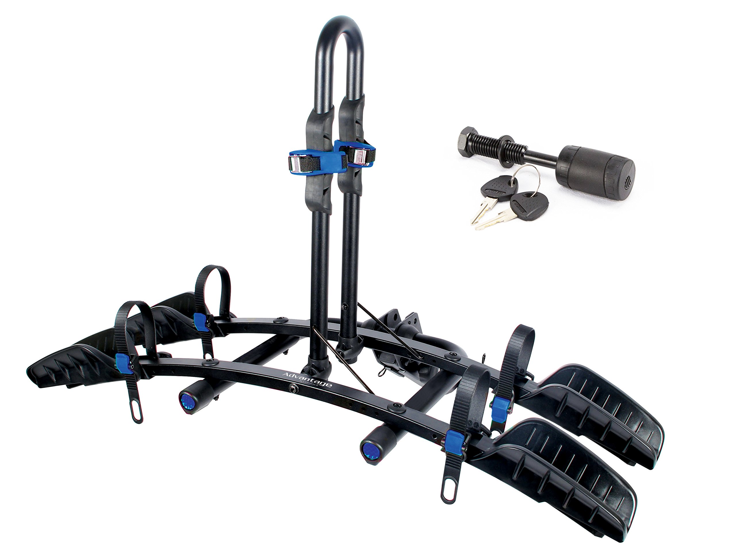 Heininger 2037 Advantage Sports Rack - 2 Bike Platform Hitch Mount Carrier with Lock | Secure Bicycle Transport for SUVs, Trucks & Road Trips | Perfect for Cycling Enthusiasts & Outdoor Adventures
