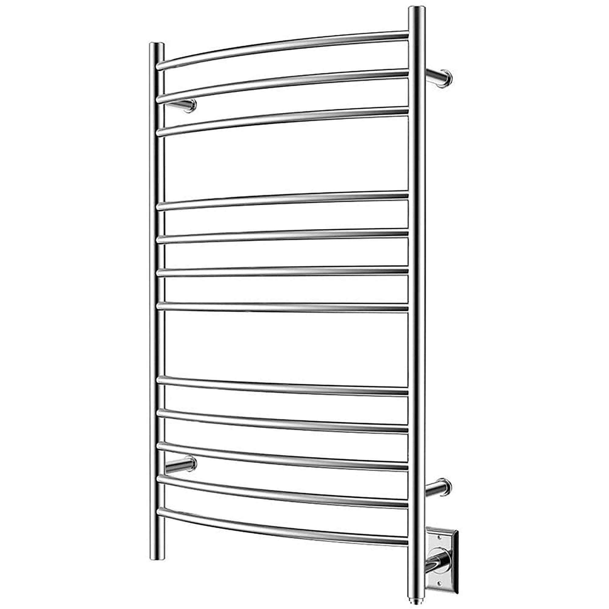 HEATGENE Electric Towel Warmer - Wall Mounted Heated Towel Rack with Mirror Polish Finish | Plug-in or Hardwired Installation | Perfect for Bathroom, Spa & Luxury Home Use