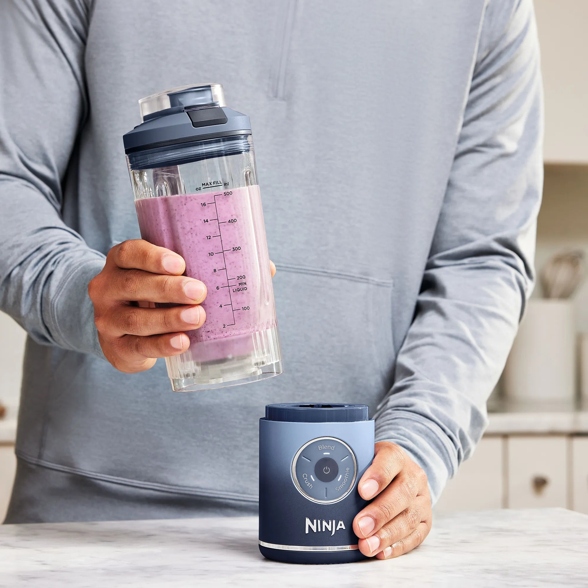 Ninja Blast Max Cordless Portable Blender - Powerful 1000W Motor, 20oz Travel Cup, USB Rechargeable for Smoothies, Protein Shakes & Meal Prep - Perfect for Gym, Office & Outdoor Adventures