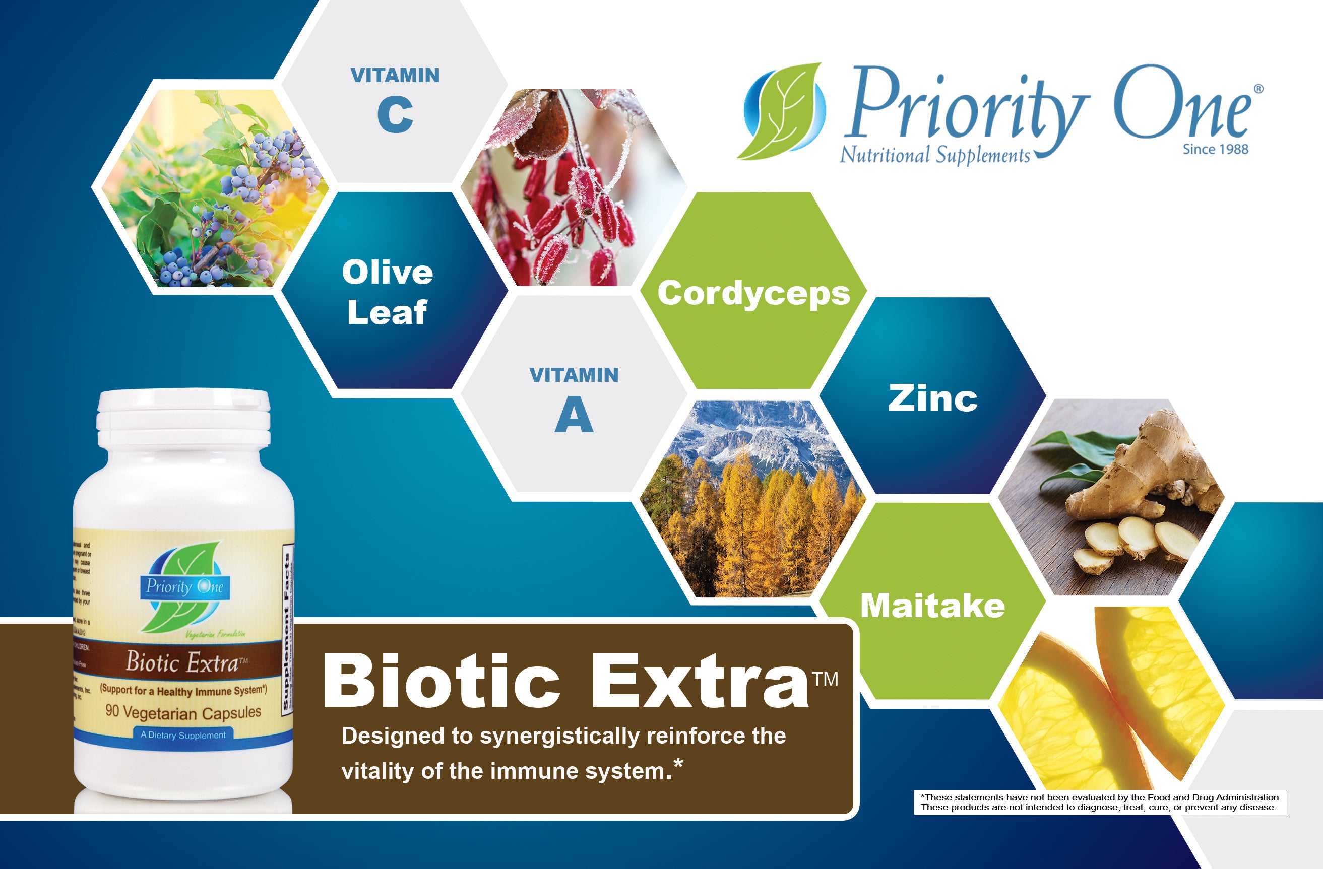 Biotic Extra™ Immune Support Supplement (90 Vegetarian Capsules) - Mushroom Blend with Vitamins & Minerals for Stronger Immunity | Daily Wellness & Immune Booster for Adults