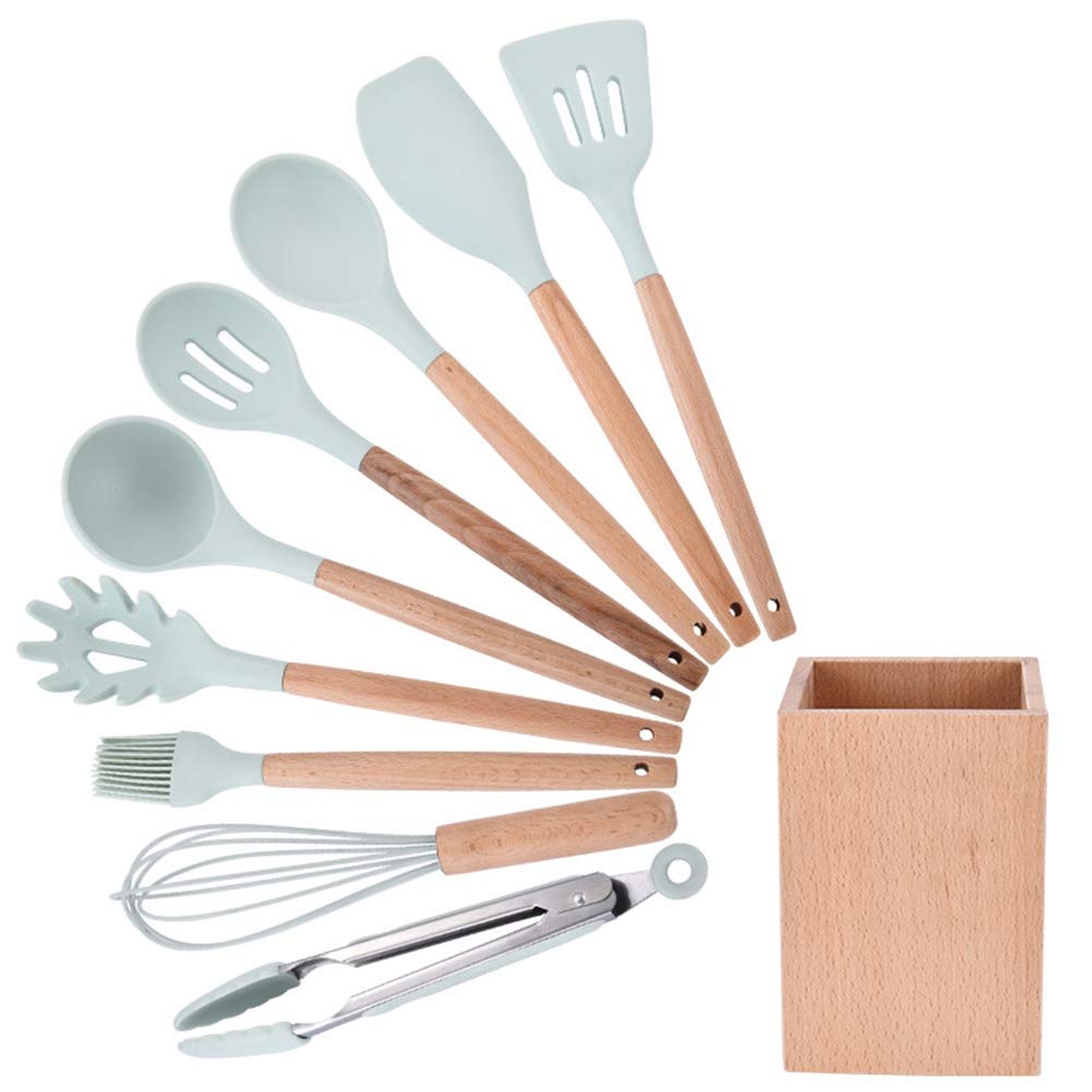 9-Piece Nonstick Cookware Set - Heat Resistant Silicone Cooking Utensils for Kitchen, Baking & Frying - Perfect for Home Cooking, Grilling & Food Prep