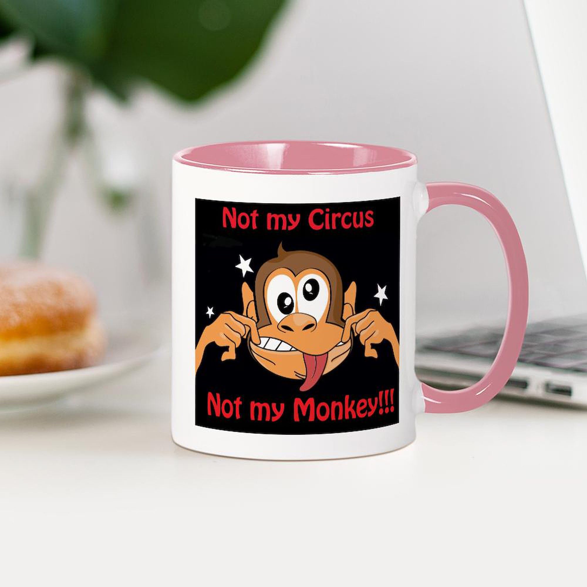 Not My Monkey 11 oz (325 ml) Ceramic Coffee Mug - Funny Novelty Gift for Office, Home & Coffee Lovers - Perfect for Tea, Hot Chocolate & Morning Brews