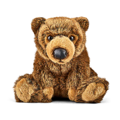 25cm Brown Bear Medium Plush Stuffed Animal Toy - Soft Cuddly Gift for Kids, Nursery Decor, Baby Shower Present