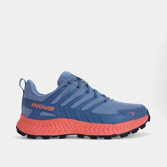 INOV8 Women's Roclite GTX Waterproof Hiking Boots - Blue Grey/Coral - Lightweight Trail Running Shoes for Outdoor Adventures & Mountain Climbing