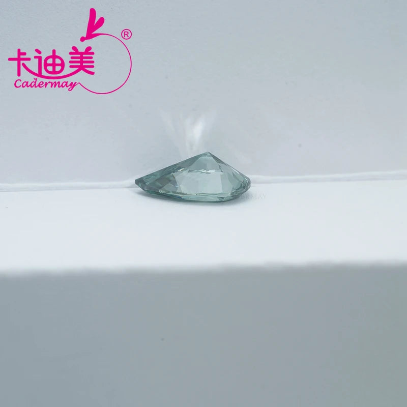 CADERMAY Pear Shape Vivid Green VS1 Clarity HPHT Lab Grown Loose Diamond with IGI Certificate - Perfect for Engagement Rings, Earrings & Custom Jewelry Making