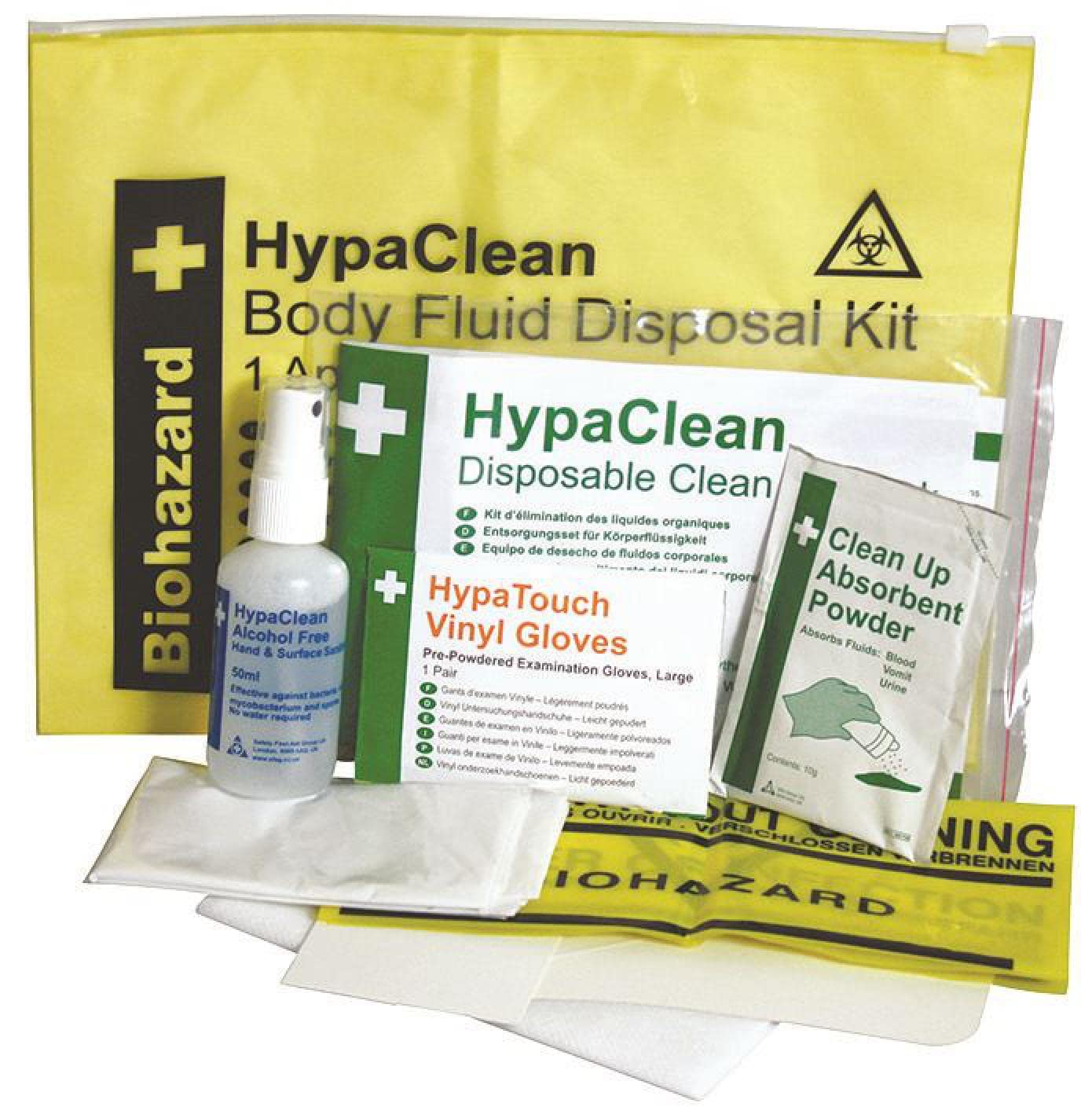 Disposable Body Fluid Cleanup Kit - 1 Application for Spill Control & Biohazard Safety | Ideal for Hospitals, Clinics & Home Use