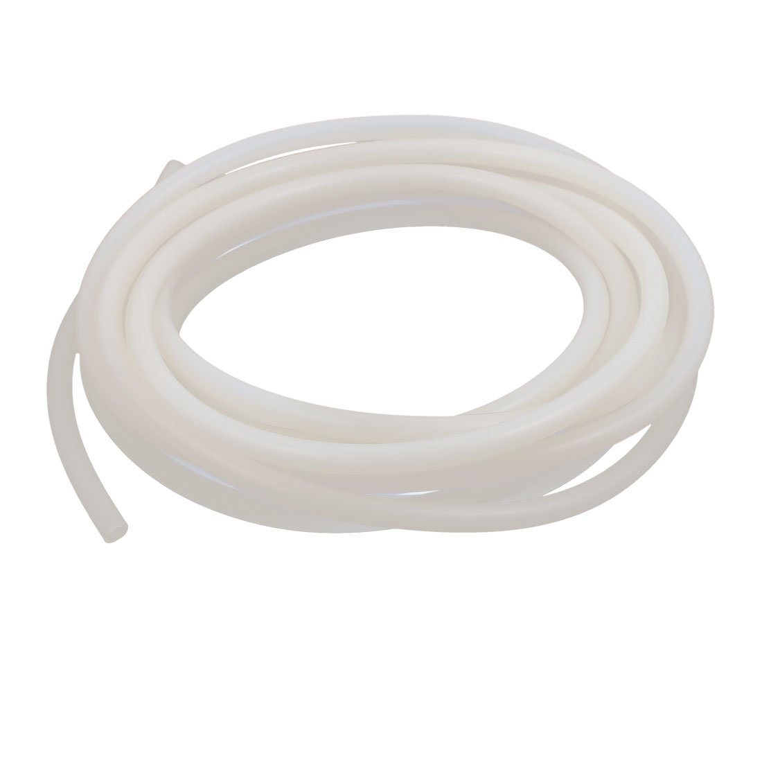 uxcell 4mm x 7mm Milky White Silicone Tubing - 5 Meters Flexible Water Hose Pipe for Aquariums, Homebrewing & DIY Projects