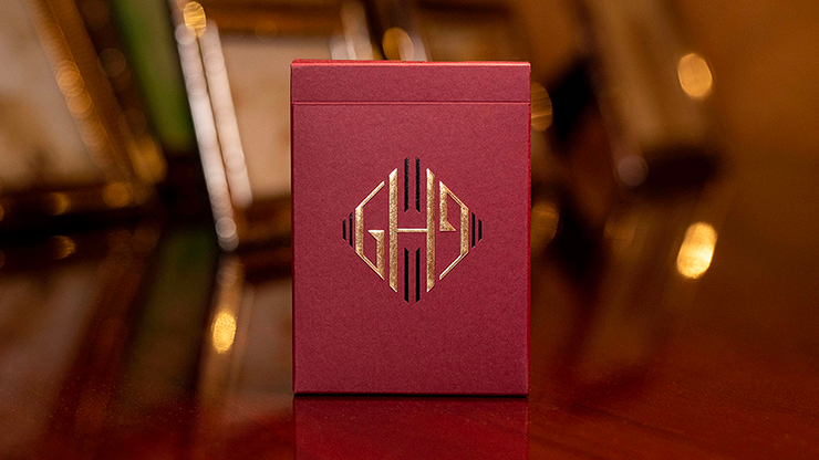 Premium Hollingworth Playing Cards - Burgundy Color, 100% Plastic, Waterproof & Durable for Poker, Blackjack, Magic Tricks & Casino Nights