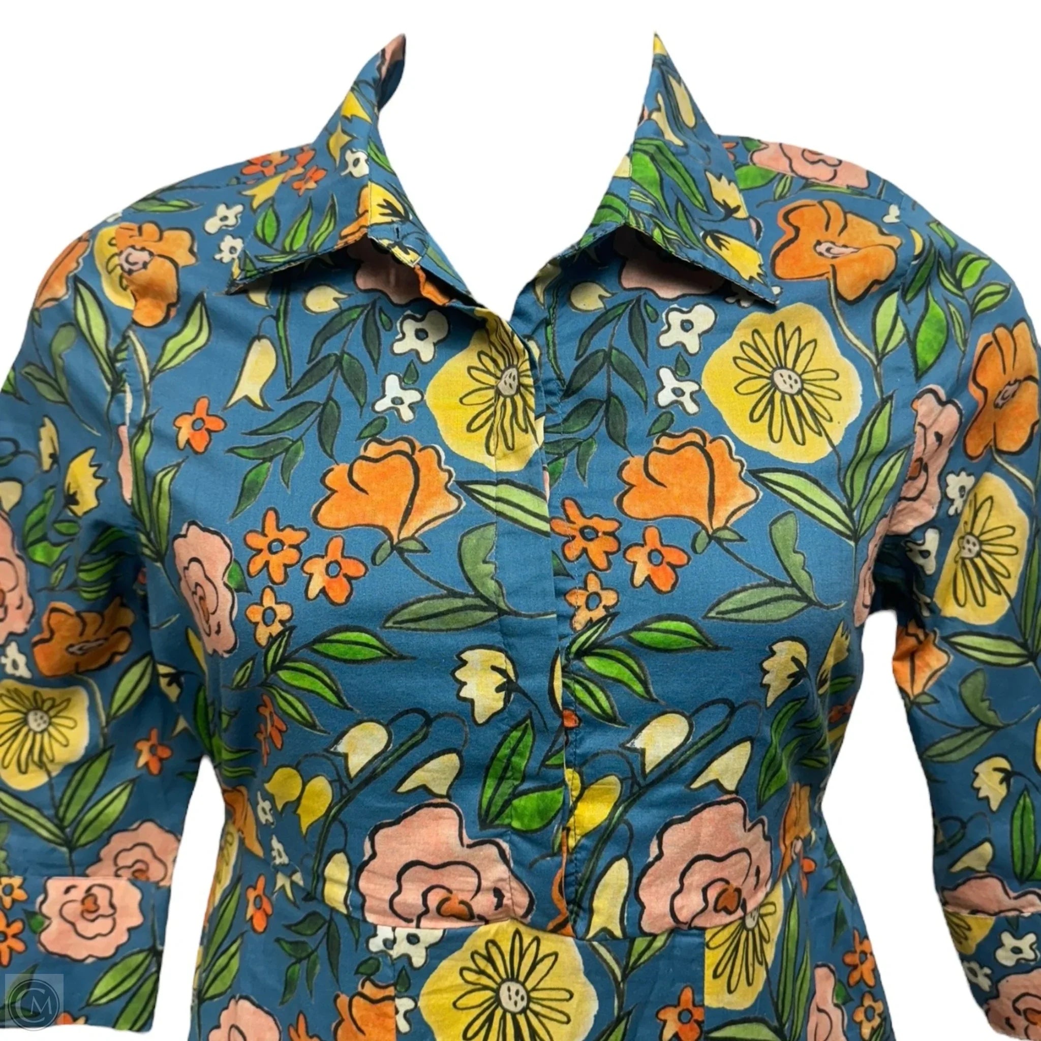 Beau & Ro Floral Print Alexa Casual Maxi Dress - Size M - Perfect for Summer Outings, Beach Vacations & Boho Chic Style