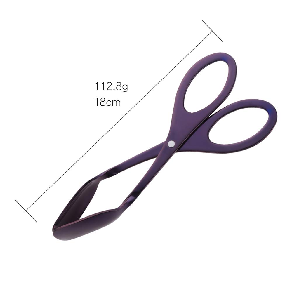 Premium Stainless Steel Bread Tongs - Kitchen Serving & BBQ Tongs for Pasta, Meat, Appetizers, Pastries & Steak - Perfect for Cooking, Baking, Serving at Parties, BBQs & Restaurants