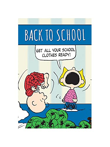 PEANUTS® Back to School Charlie Brown House Flag 28