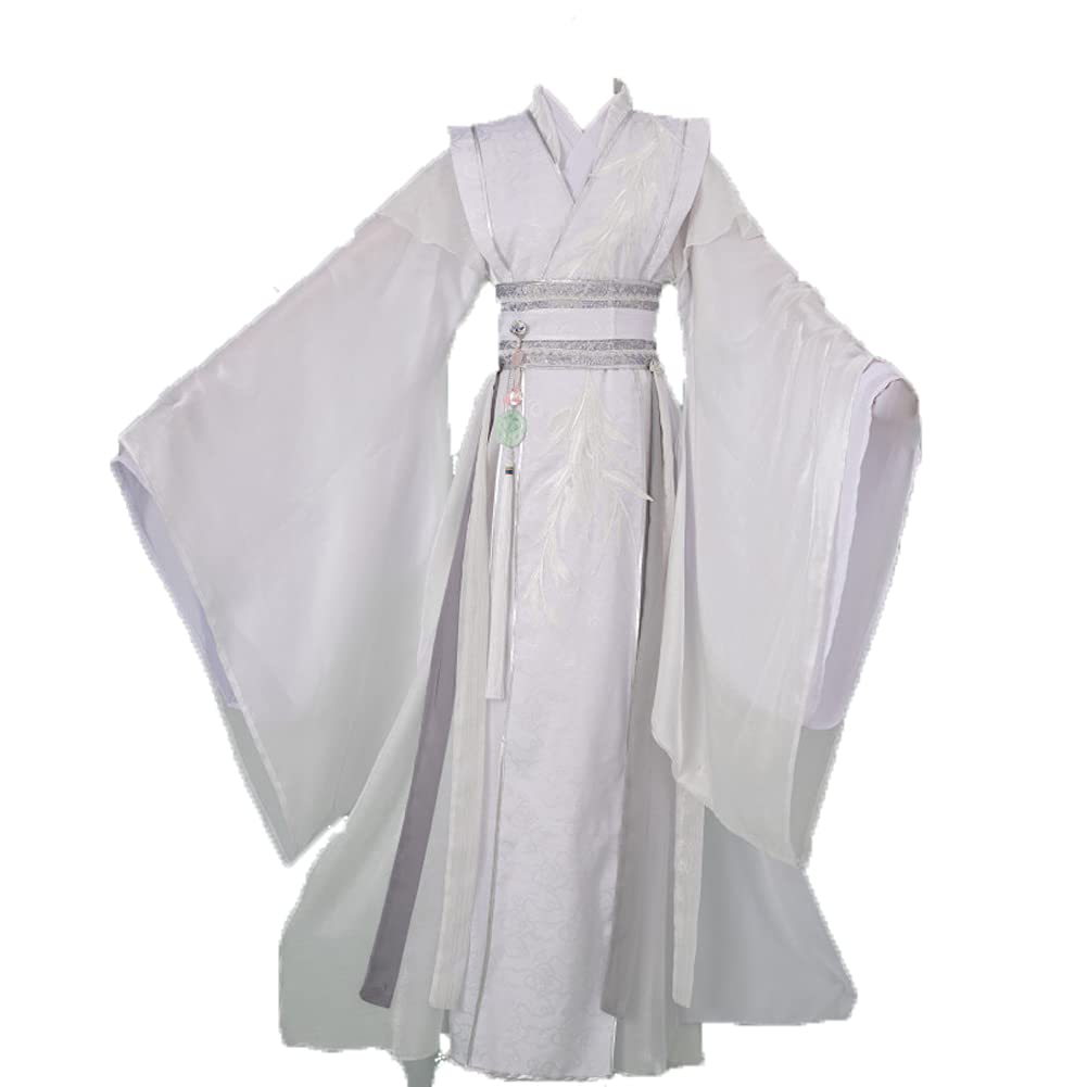 Word of Honor Wen Kexing Cosplay Costume - White Hanfu Outfit with Accessories for Anime Conventions, Halloween Parties & Cosplay Events | Unisex Chinese Traditional Costume