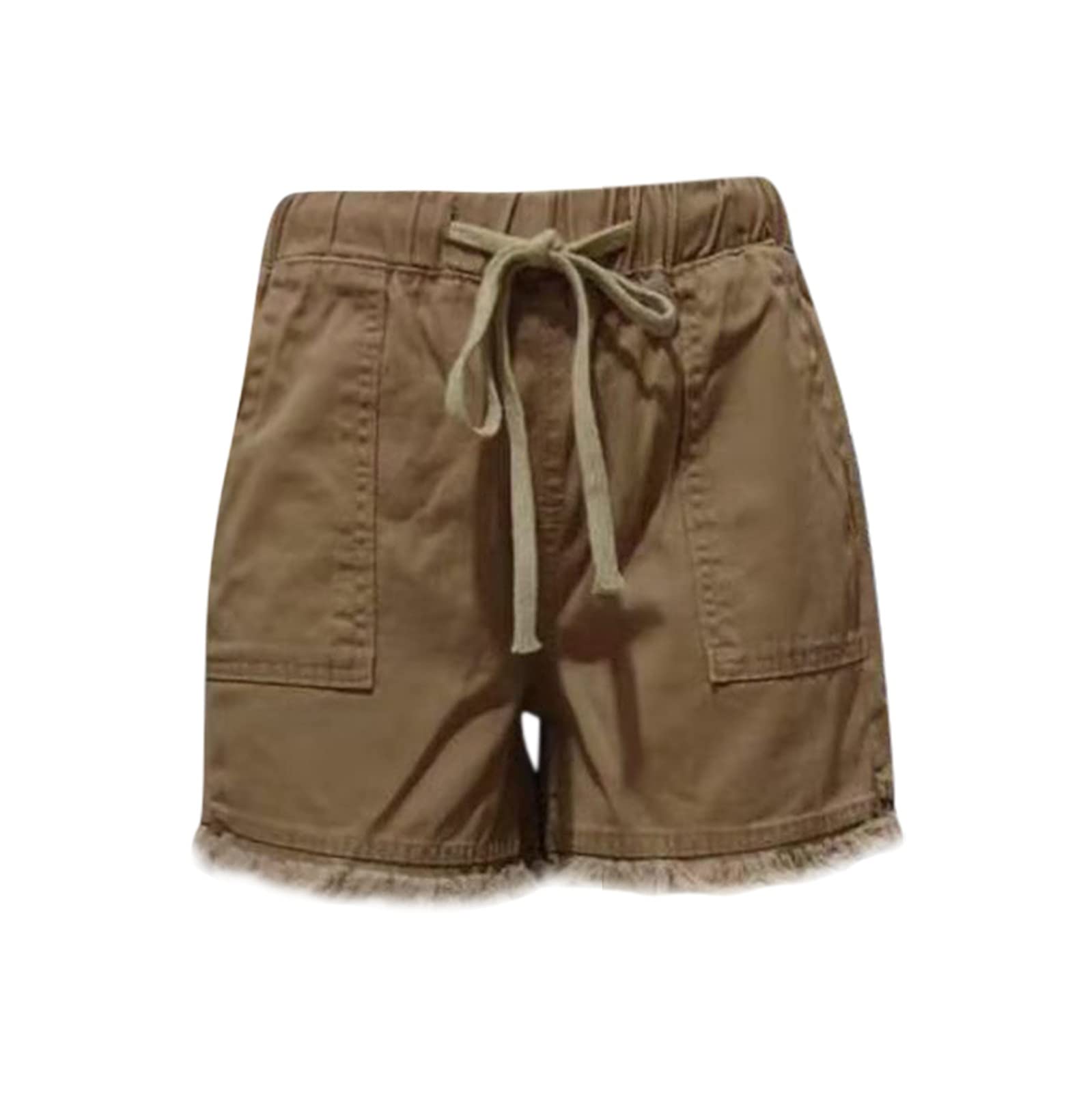 Women's High Waist Loose Fit Summer Cargo Shorts - Plus Size Casual Short Pants for Outdoor Activities, Travel & Everyday Wear