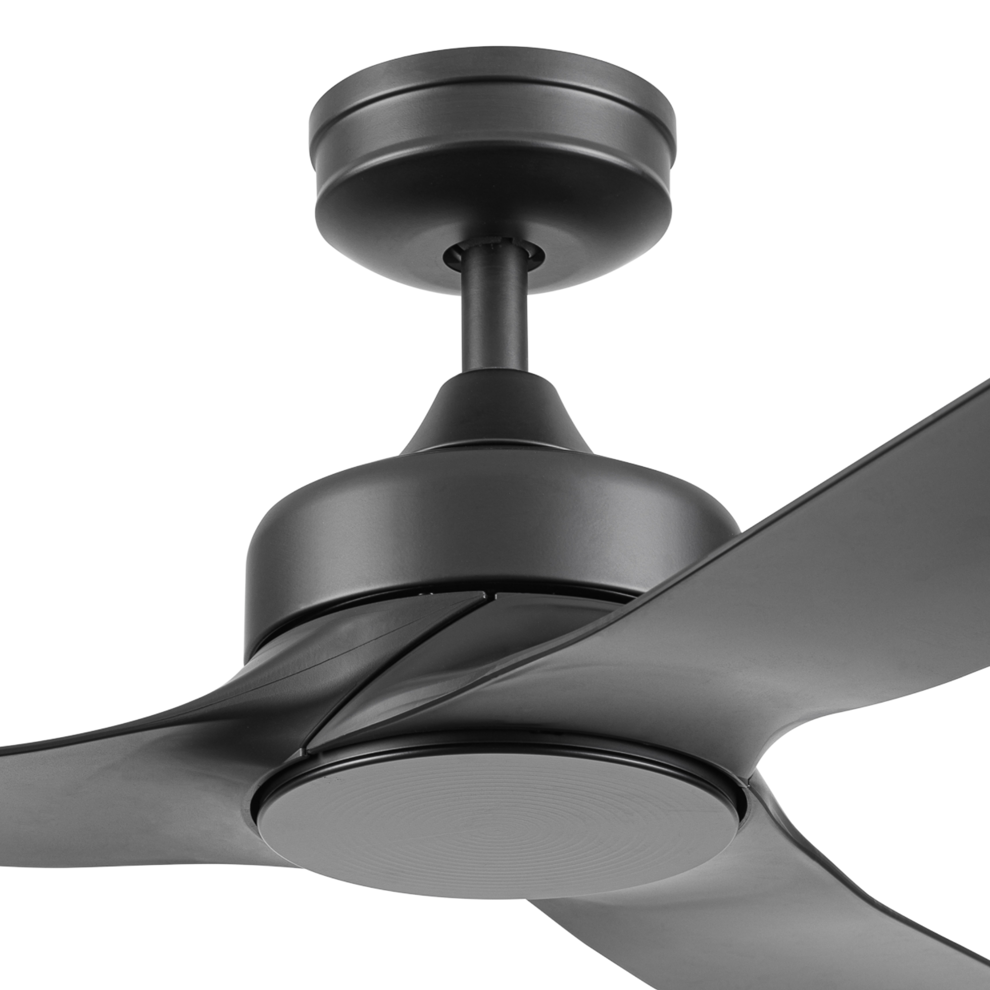 52 Inch Honeywell Lynton Matte Black Ceiling Fan - No Light, Remote Control Included - Perfect for Living Room, Bedroom, and Outdoor Patio Cooling