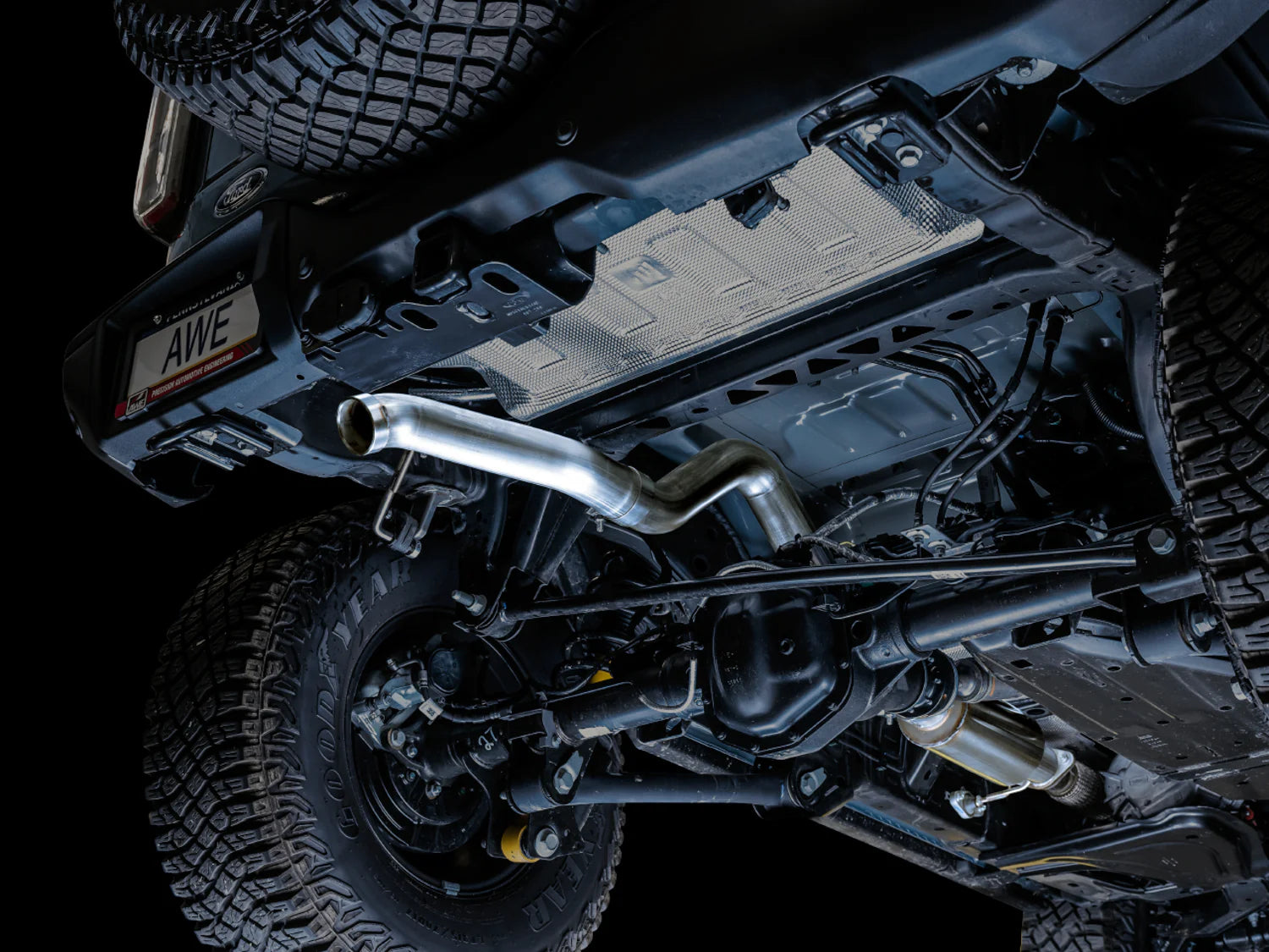 Ford Bronco AWE 0FG Catback Exhaust System with BashGuard™ - High-Performance Off-Road Exhaust for Enhanced Sound & Protection - Perfect for Trail Riding & Adventure Vehicles