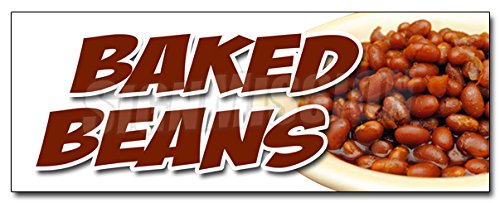 36-Inch Baked Beans Decal Sticker - Slow Cooked Hot Dogs with Brown Sugar Bacon - Perfect for BBQ Parties, Kitchen Decor & Food Lovers