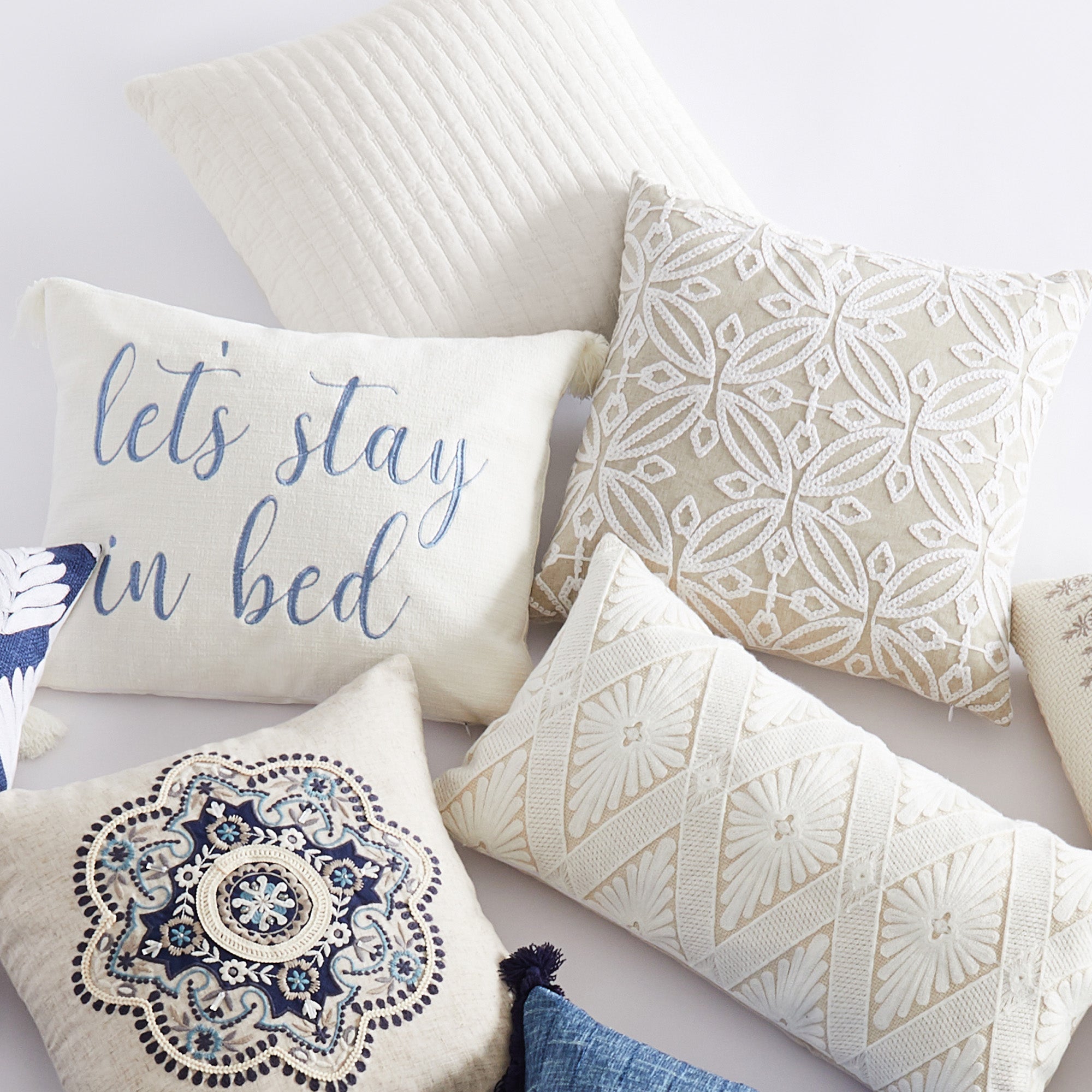 Cross Stitch Square Pillow - Handmade Decorative Cushion Cover for Home Decor, Sofa, Bedroom & Living Room - Perfect Gift for Embroidery Lovers