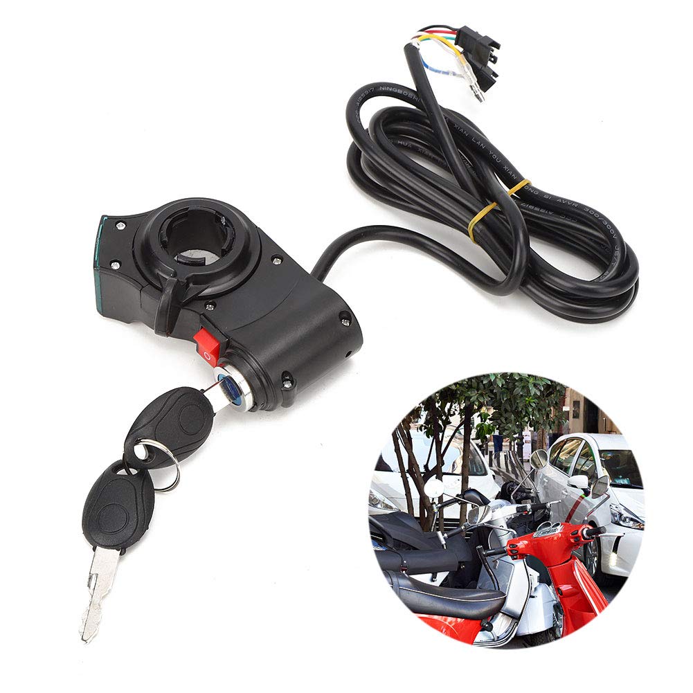 Keenso Handlebar Switch with Red Screen & Thumb Lock - Electric Scooter Throttle Grip & Modification Accessories (Black) - Perfect for DIY Upgrades & Urban Commuting