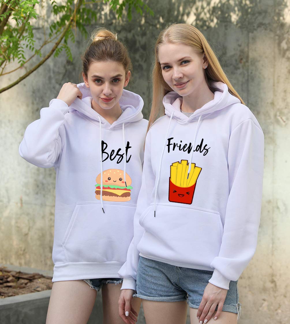 Best Friend Hoodies for 2 - Matching BFF Sister Pullover Sweatshirts for Teen Girls - Perfect for Sleepovers, School, and Weekend Hangouts