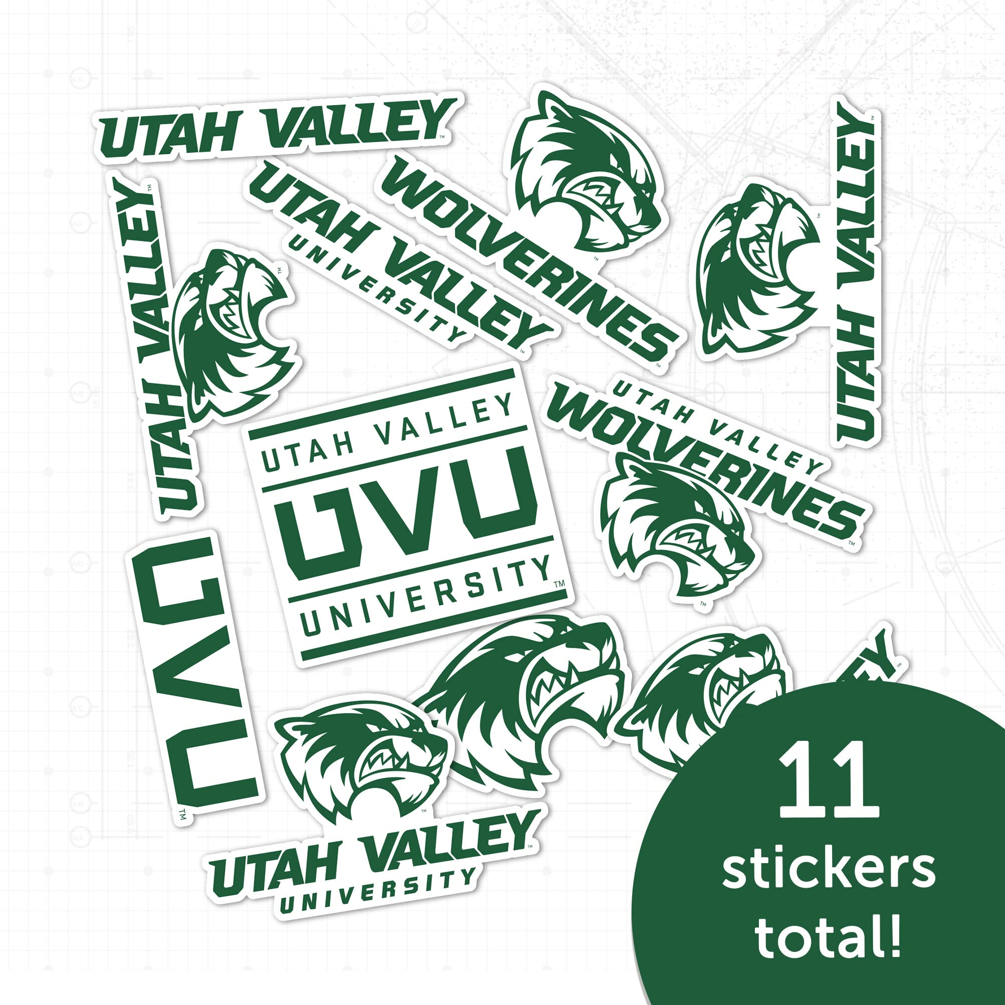 UVU Wolverines Desert Cactus Vinyl Decals - Waterproof Stickers for Laptop, Water Bottle, Car & Scrapbook - Utah Valley University Fan Gear - Perfect for School Spirit & DIY Crafts