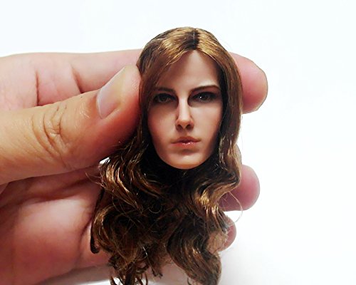 Phicen 1/6 Scale Female Head Sculpt with Long Curly Hair - Realistic Collectible Figure for Doll Customization, Cosplay & Photography Props