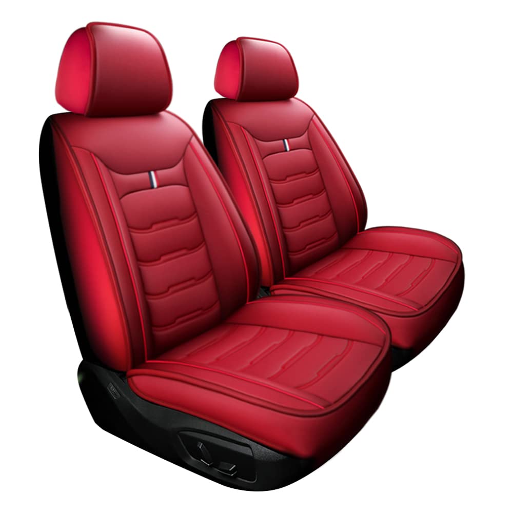Aoteyar PU Leather Car Seat Covers for Hyundai Tucson 2006-2022 Models - Full Set Front & Rear Seat Protectors (5 Seats, Red) - Waterproof & Anti-Slip Design for Comfortable Driving & Interior Protection